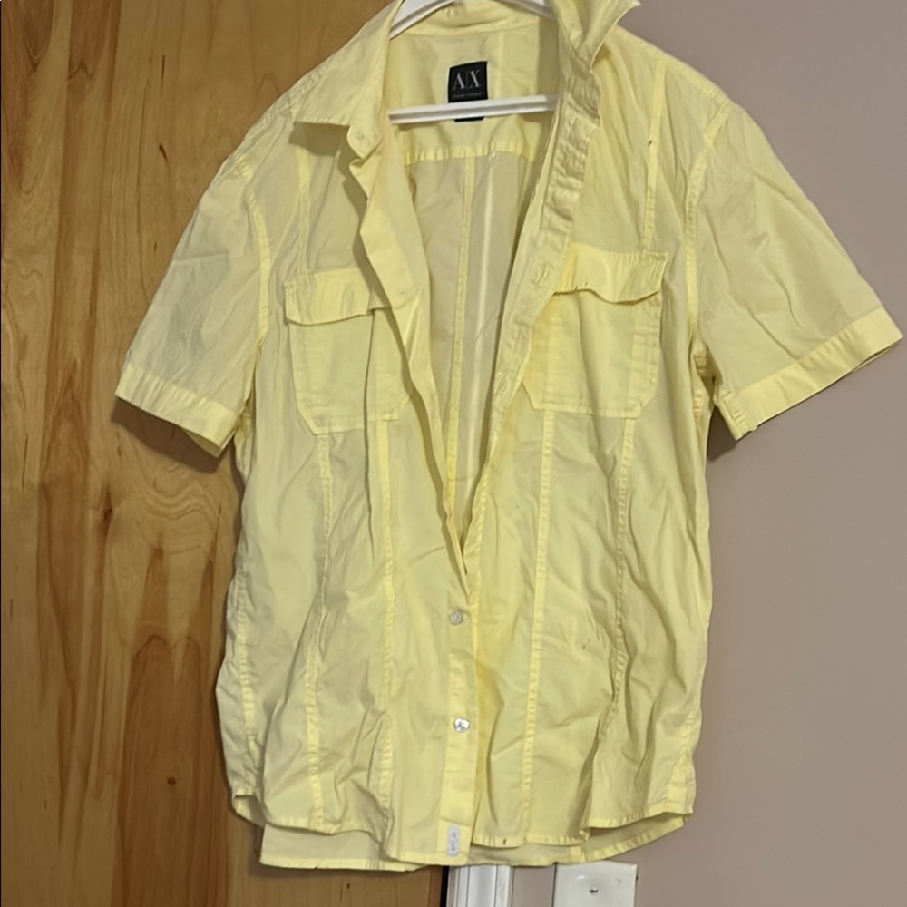 A/X Armani Exchange Yellow Lightweight Shirt Jacket